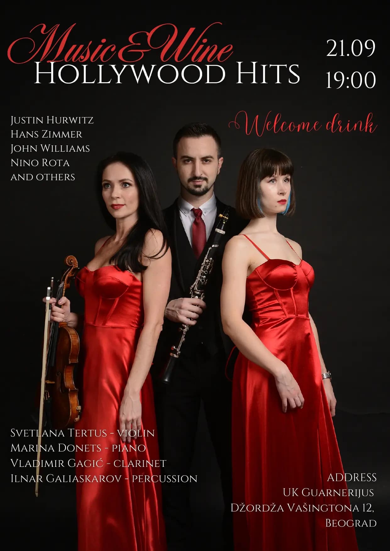 🍷✨ Music & Wine: Hollywood Hits