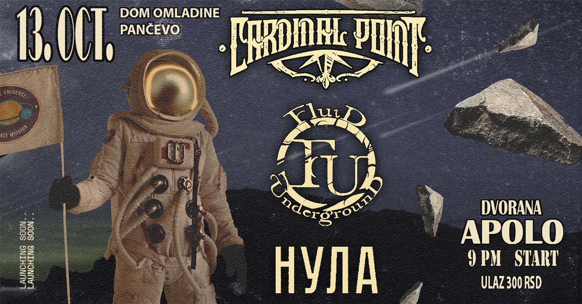 Koncert bendova: Cardinal Point, Fluid Underground, Nula