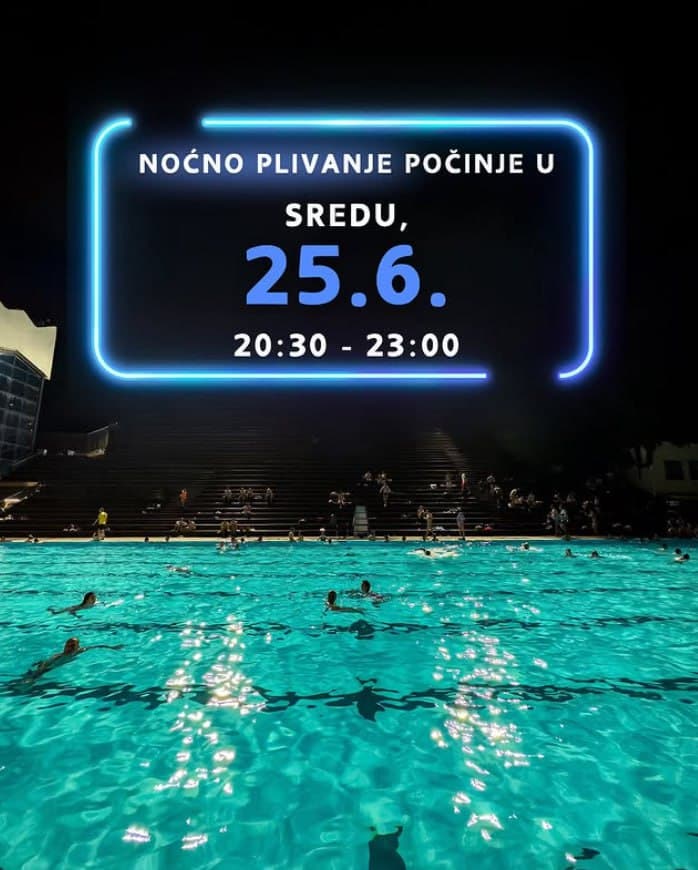 Opening of Evening Sessions at Tašmajdan Pool