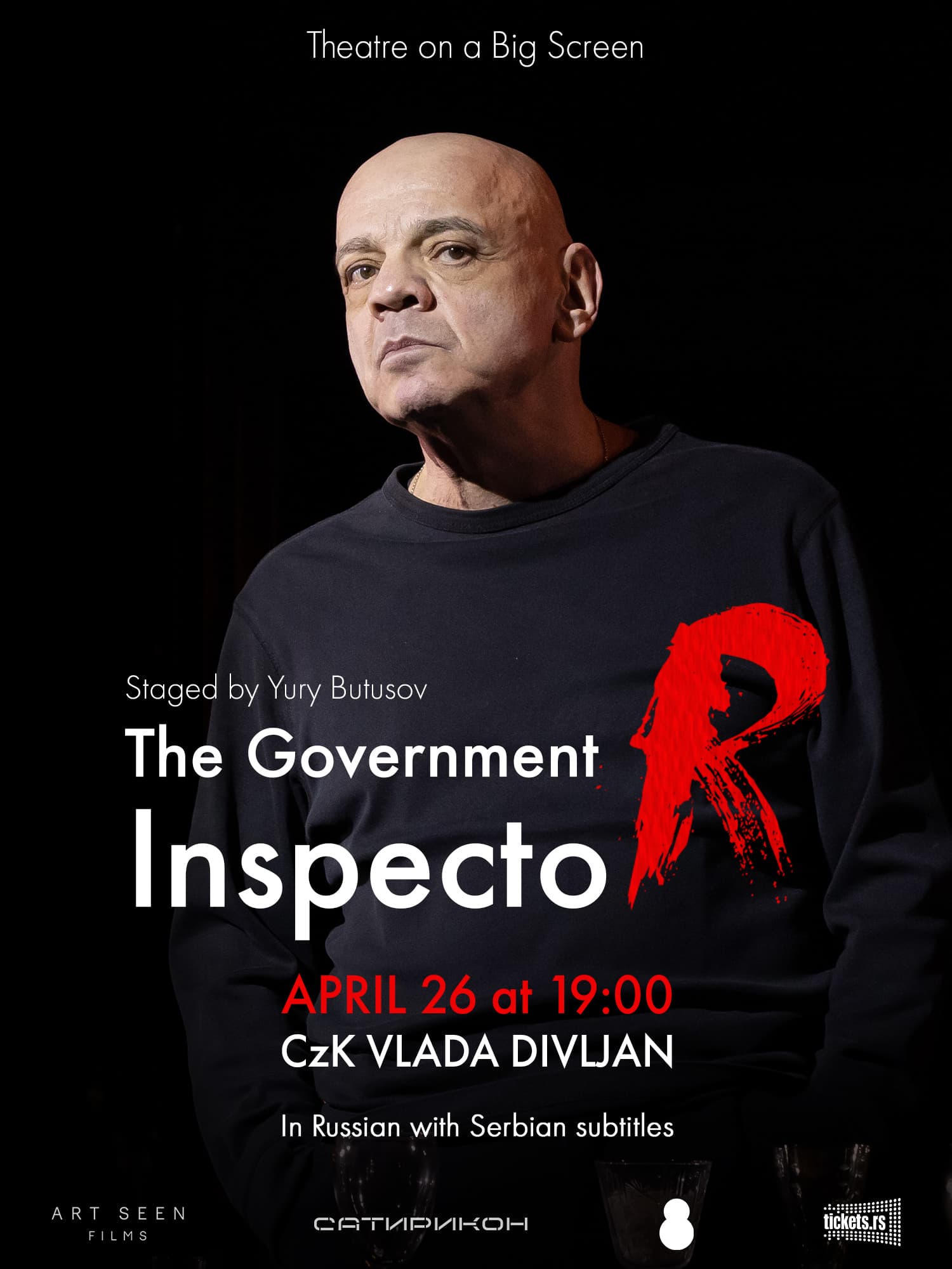«R»: film version of Yuri Butusov's play with Konstantin Raikin