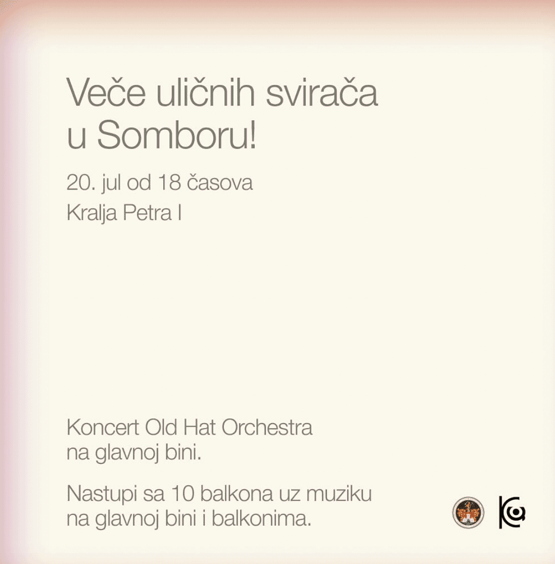 Veče uličnih svirača u Somboru