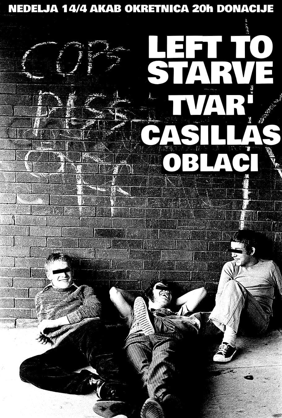 Left to Starve, Casillas, Tvar’, Oblaci